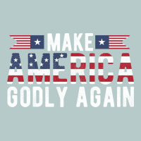 Make America Godly Again American Flag Letters Christian Quote Heavy Core Tee | Teevron
