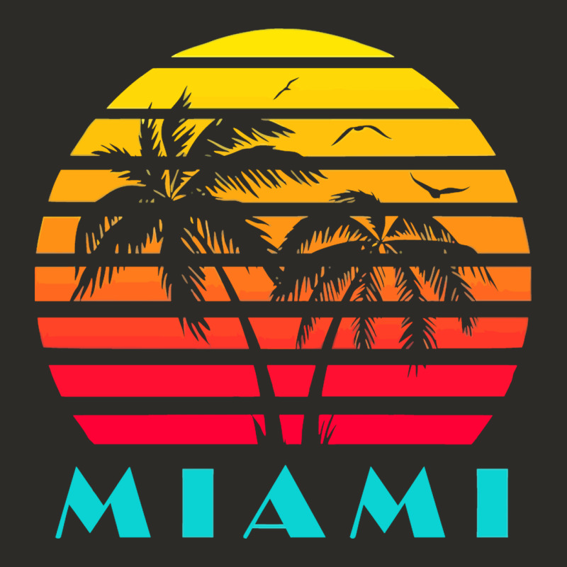 Miami 80s Sunset Heavy Core Tee by linhVisuals | Teevron