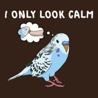 Parakeet Bird Biting Finger Funny I Only Look Calm Heavy Core Tee | Teevron