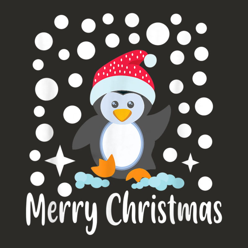 Penguin Merry Christmas With Snow Heavy Core Tee by linhVisuals | Teevron