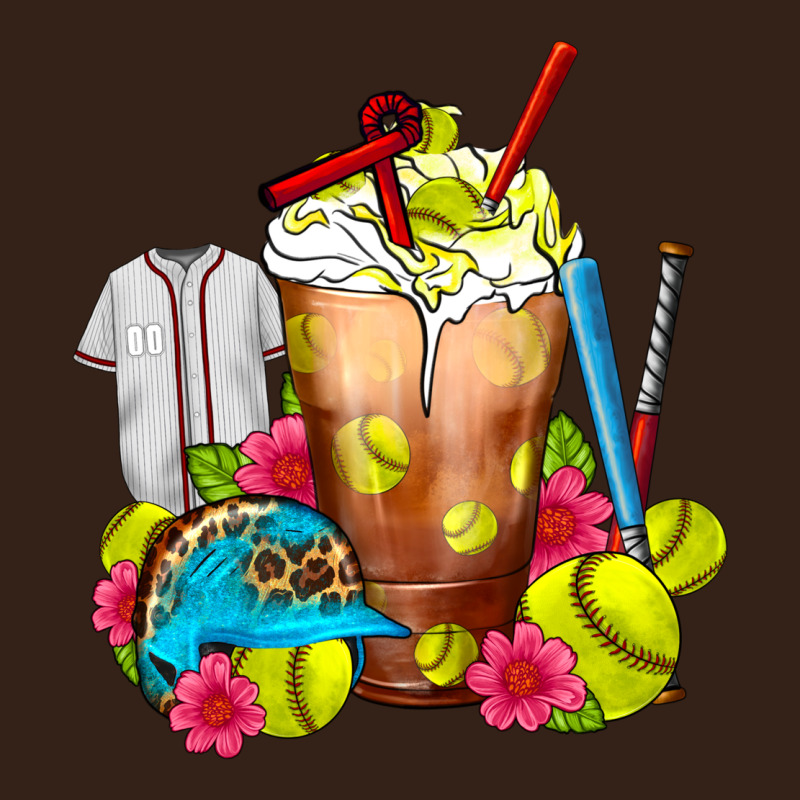 Softball Frappe Coffee Heavy Core Tee by FaDigitalArtStudio | Teevron