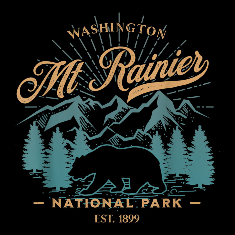 Mount Rainier National Park Washington Usa Vacation Hiking Heavy Core Tee by linhVisuals | Teevron
