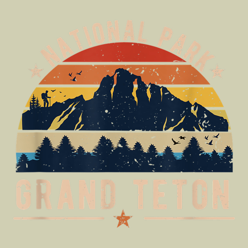 National Park Grand Teton Vintage Retro Hiking Heavy Core Tee by linhVisuals | Teevron