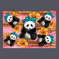 Baby Panda Flowers Vintage Hoodie | Teevron