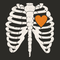 Skeleton Rib Case Orange Pumpkin Heart Vintage Halloween Anatomy Costu Heavy Core Tee | Teevron