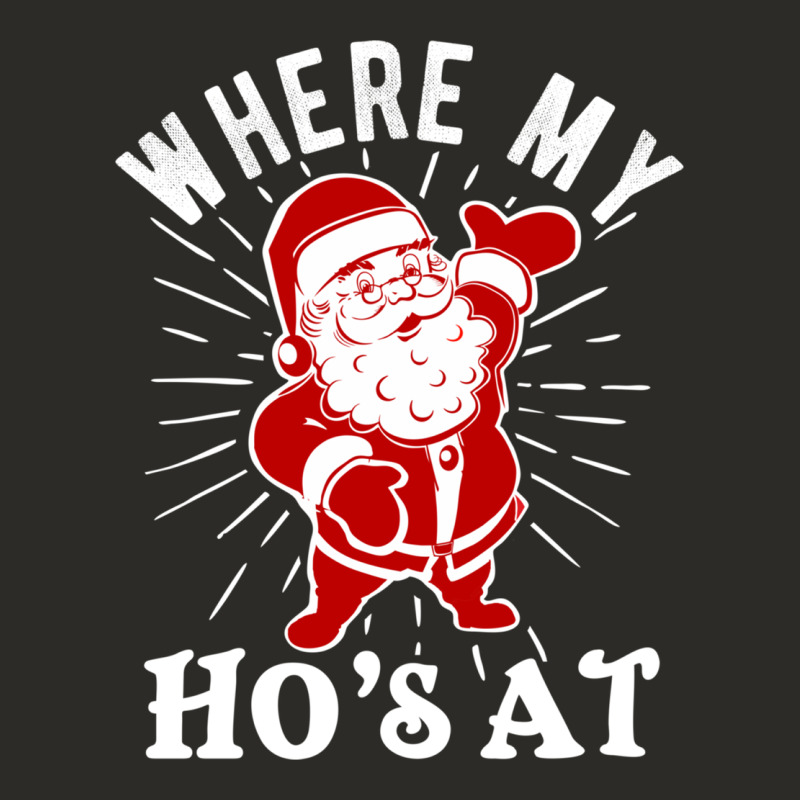 Where My Ho's At Funny Santa Christmas Pun Naughty Xmas Humor Gift Heavy Core Tee by linhVisuals | Teevron