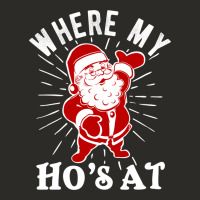 Where My Ho's At Funny Santa Christmas Pun Naughty Xmas Humor Gift Heavy Core Tee | Teevron