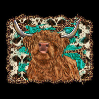 Highland Cow Western Background Heavy Core Tee | Teevron