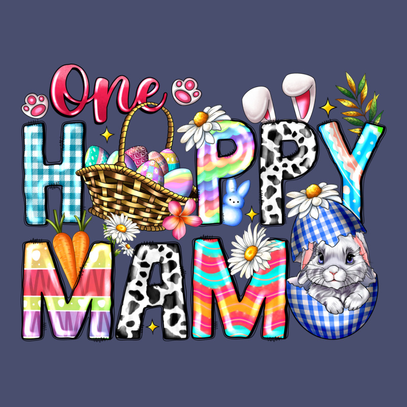 One Happy Mama Easter Bunny Vintage Tee by CowhideDigitalArt | Teevron