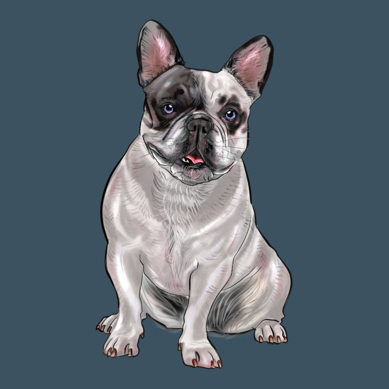 White Black French Bulldog Urban Heavy Tee by LillyAllenDesigns | Teevron