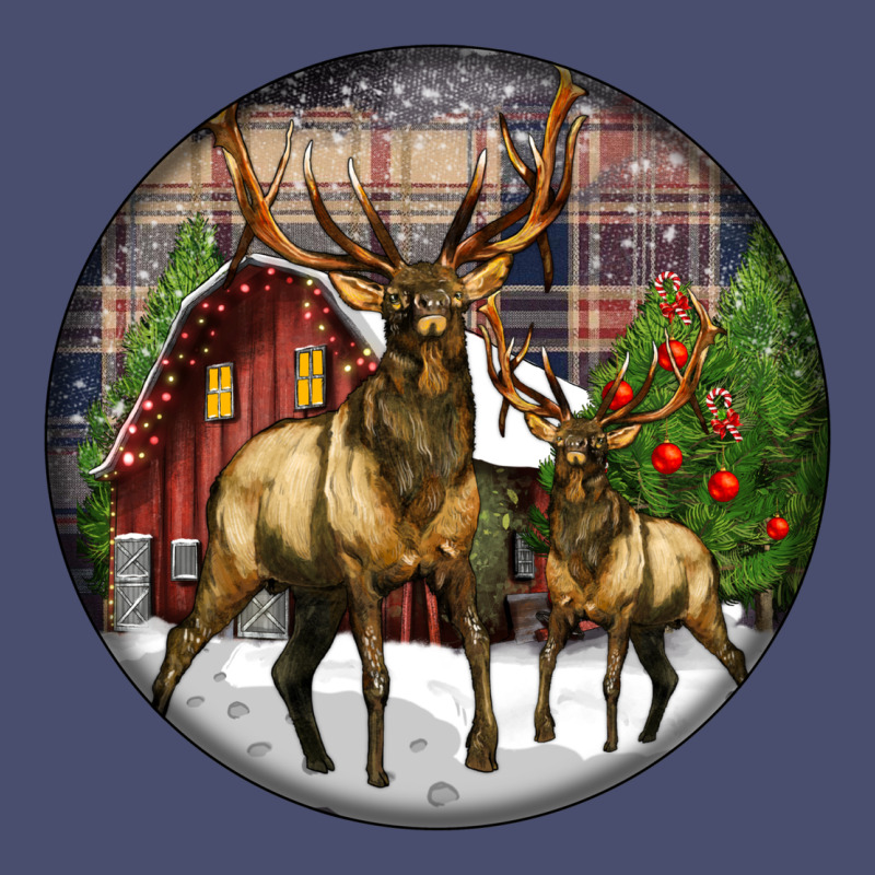 Elk Buck Deer Christmas Vintage Tee by LillyAllenDesigns | Teevron