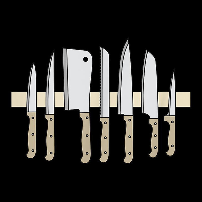 Chef Kitchen Knives On Knife Holder Strip Bar Heavy Core Tee by linhVisuals | Teevron