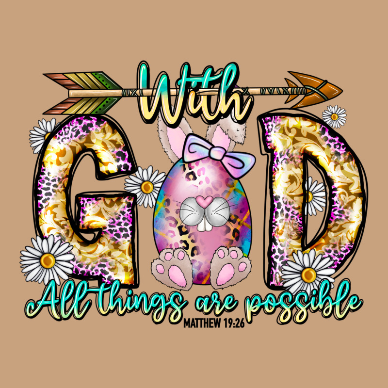 With God All Things Are Possible Easter Day Vintage Tee by CowhideDigitalArt | Teevron