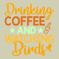 Drinking Coffee Watching Birds Funny Heavy Core Tee | Teevron