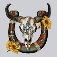 Bull Skull With Horseshoe Heavyweight Sweatshirt | Teevron