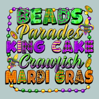 Beads Parades King Cake Crawfish Mardi Gras Heavy Core Tee | Teevron