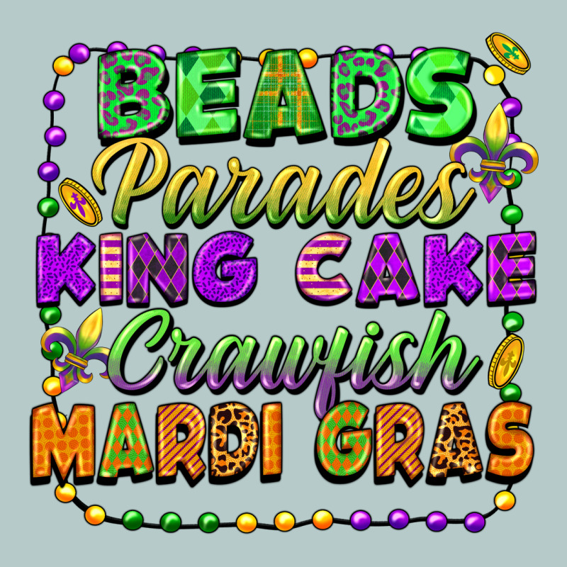 Beads Parades King Cake Crawfish Mardi Gras Heavy Core Tee by FaDigitalArtStudio | Teevron