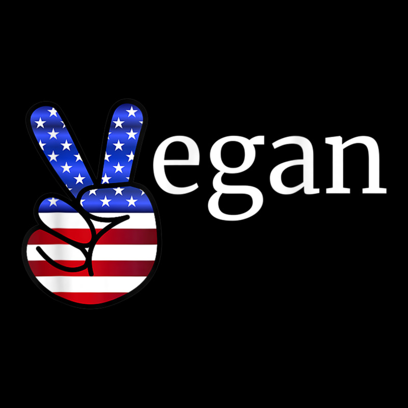 Peace American Flag Vegan Heavy Core Tee by linhVisuals | Teevron