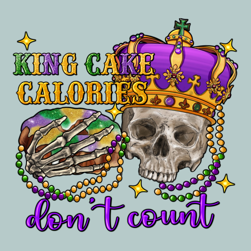 King Cake Calories Don't Count Skull Heavy Core Tee by FaDigitalArtStudio | Teevron
