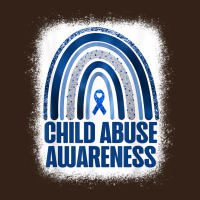 Child Abuse Prevention Awareness Blue Rainbow Bleached Heavy Core Tee | Teevron