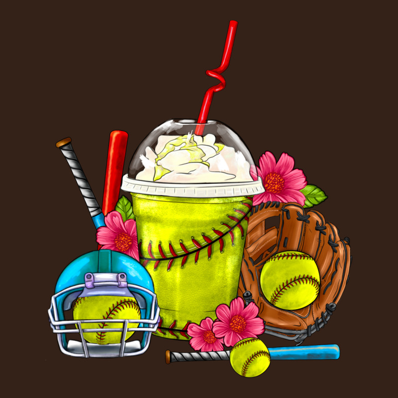 Softball Frappe Coffee Heavy Core Tee by FaDigitalArtStudio | Teevron