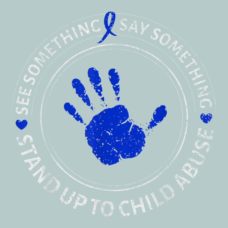 See Something Say Something Child Abuse Awareness Ribbon Heavy Core Tee by linhVisuals | Teevron