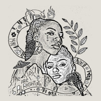 Chloe X Halle Playing One Off At Sob Black White Heavy Core Tee | Teevron