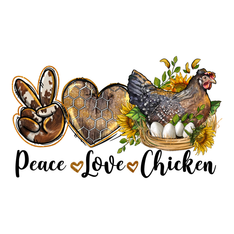 Peace Love Chicken Long Sleeve Tee by LillyAllenDesigns | Teevron