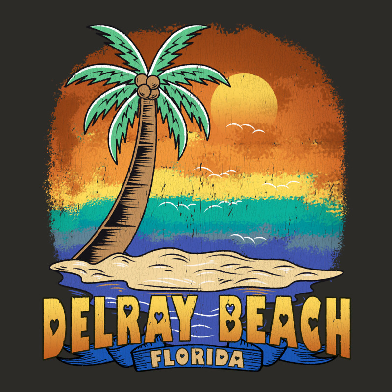Delray Beach Florida  Vintage Distressed Souvenir Long Sleeve T Shirt Heavy Core Tee by linhVisuals | Teevron