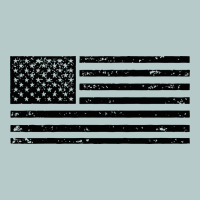Black American Flag Distressed Effect Minimalist Premium Heavy Core Tee | Teevron