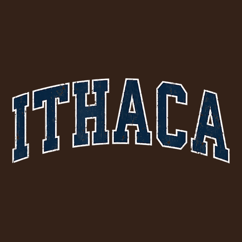Ithaca New York Ny Vintage Sports Design Navy Design T Shirt Heavy Core Tee by linhVisuals | Teevron