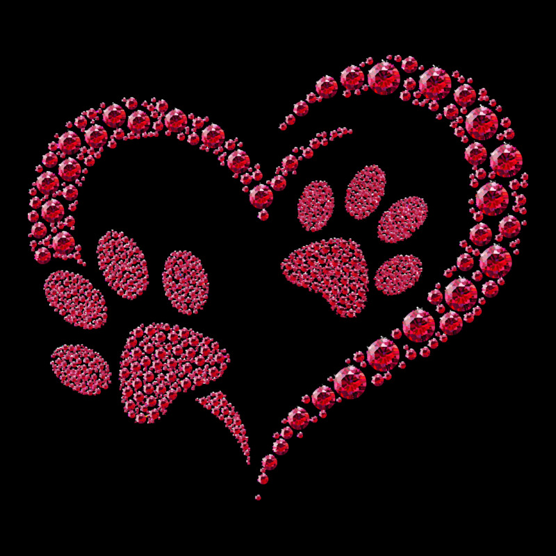 Funny Valentine Day Gift T  Shirt Paw Print Heart Dog Cat Owner Lover Heavy Core Tee by linhVisuals | Teevron