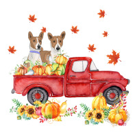 basenji pumpkin truck fall leaf thanksgiving halloween | Teevron