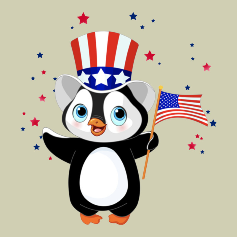 Penguin American 4th Of July Penguin American Flag Heavy Core Tee by linhVisuals | Teevron
