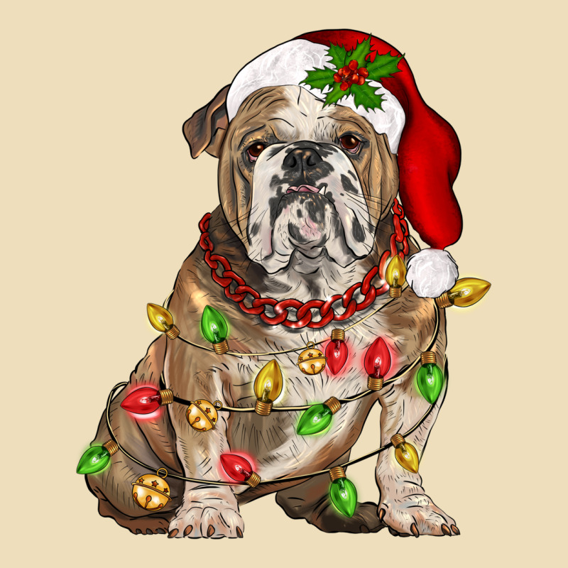 Christmas English Bulldog Premium Hoodie by BarkalooDesign | Teevron