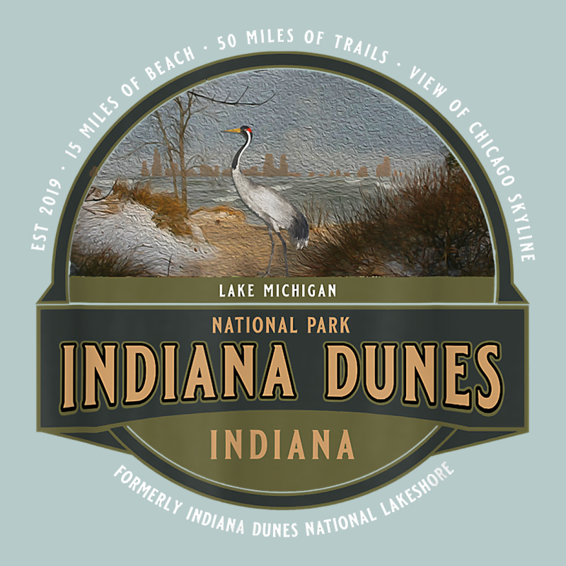 Indiana Dunes National Park Lake Michigan Beach Trails T Shirt Heavy Core Tee by linhVisuals | Teevron