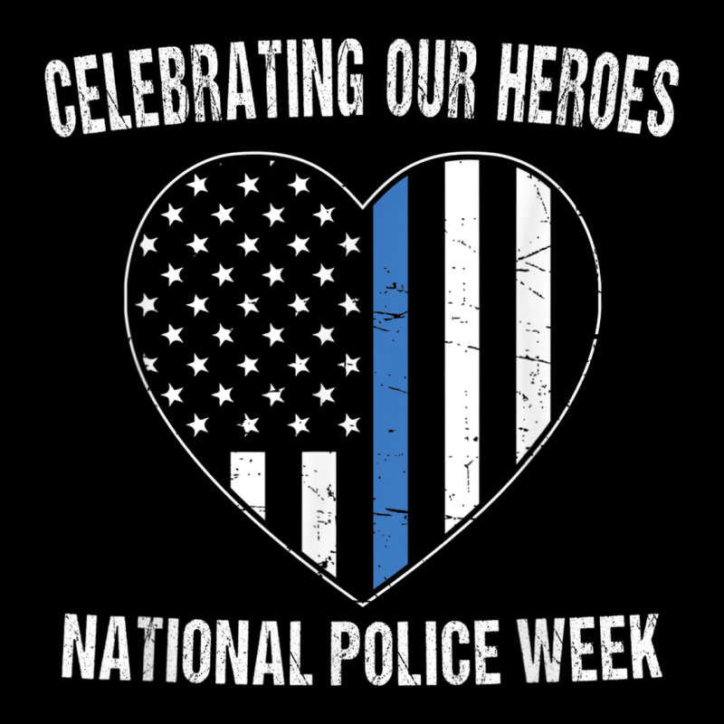 National Police Week Shirt Vintage Blue Line American Flag Heavy Core Tee by linhVisuals | Teevron