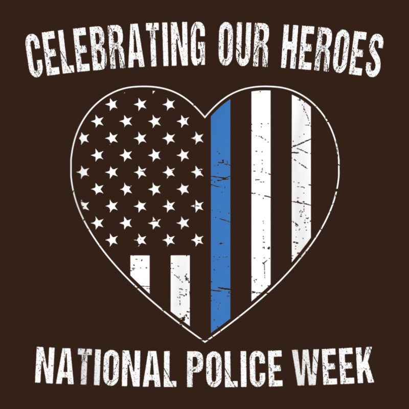 National Police Week Shirt Vintage Blue Line American Flag Heavy Core Tee by linhVisuals | Teevron