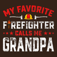 Mens Father's Day My Favorite Firefighter Calls Me Grandpa Premium Heavy Core Tee | Teevron