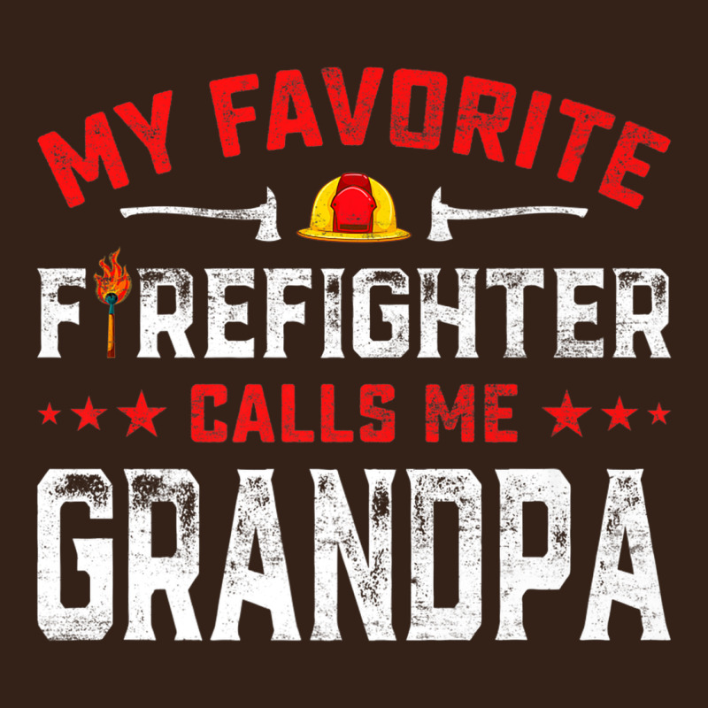 Mens Father's Day My Favorite Firefighter Calls Me Grandpa Premium Heavy Core Tee by linhVisuals | Teevron