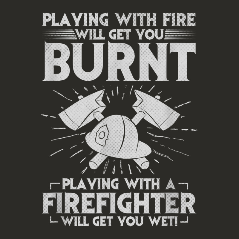 Playing With Fire Will Get You Burnt Fireman Firefighter Fun Heavy Core Tee by linhVisuals | Teevron