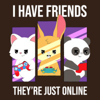 I Have Friends They Are Just Online Heavy Core Tee | Teevron