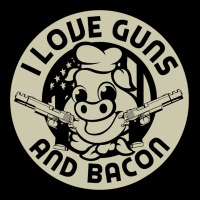 I Love Guns Bacon Pork Pig Funny Gun Heavy Core Tee | Teevron