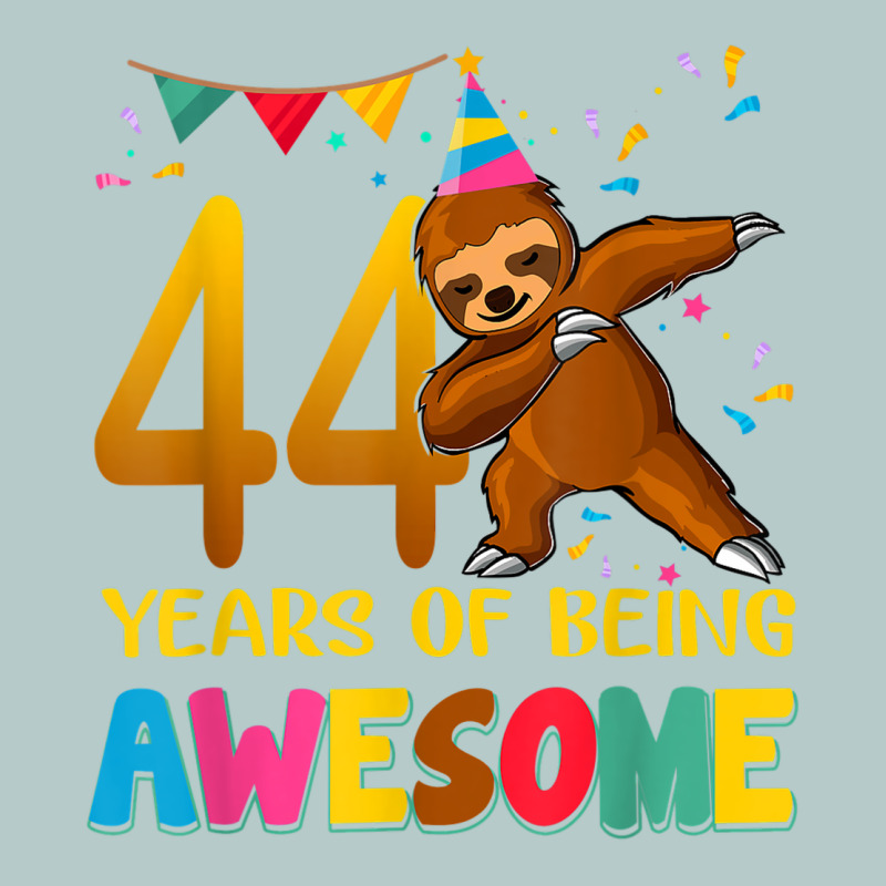 44 Years Old Birthday Sloth Dabbing 44th Birthday Sloth Heavy Core Tee by linhVisuals | Teevron