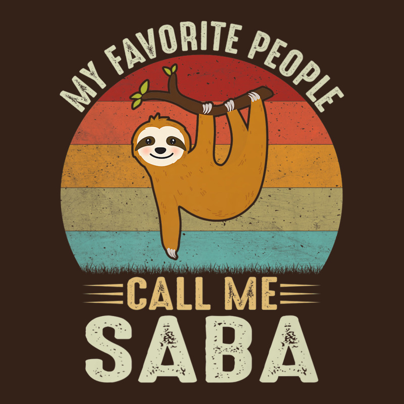 Mens My Favorite People Call Me Saba Cute Sloth Lover Grandpa Premium Heavy Core Tee by linhVisuals | Teevron