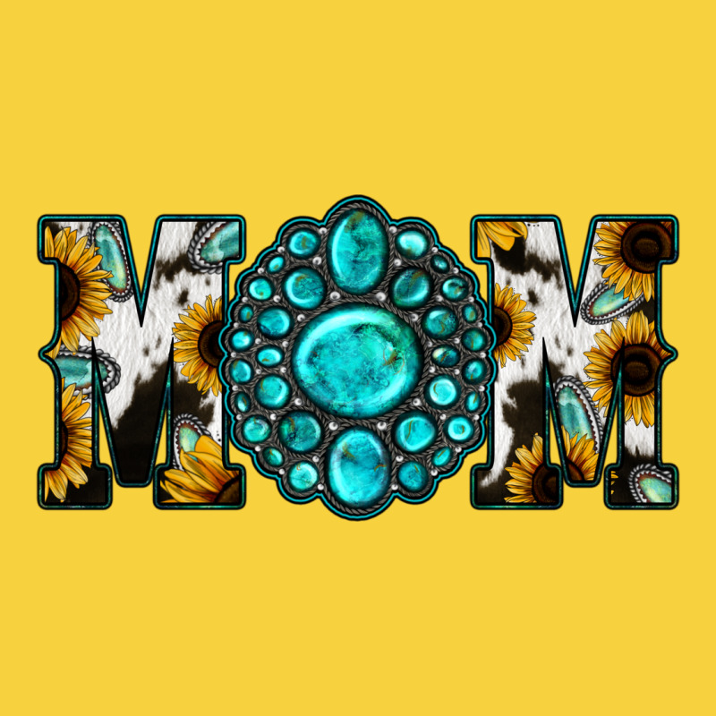 Sunflower Cowhide Turquoise Gemstone Mom Premium Sweatshirt by Jasminsmagicworld | Teevron