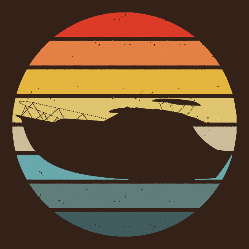 Boat T  Shirt Boat Trip Silhouette On A Distressed Retro Sunset Produc Heavy Core Tee by linhVisuals | Teevron