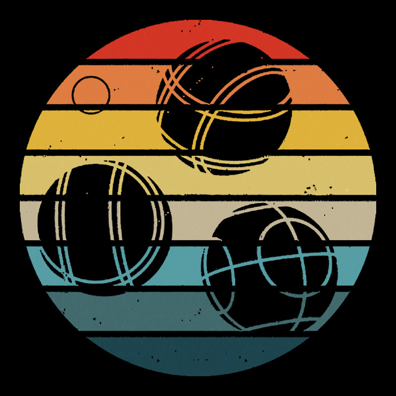 Bocce Ball T  Shirt Bocce Ball Silhouette On A Distressed Retro Sunset Heavy Core Tee by linhVisuals | Teevron