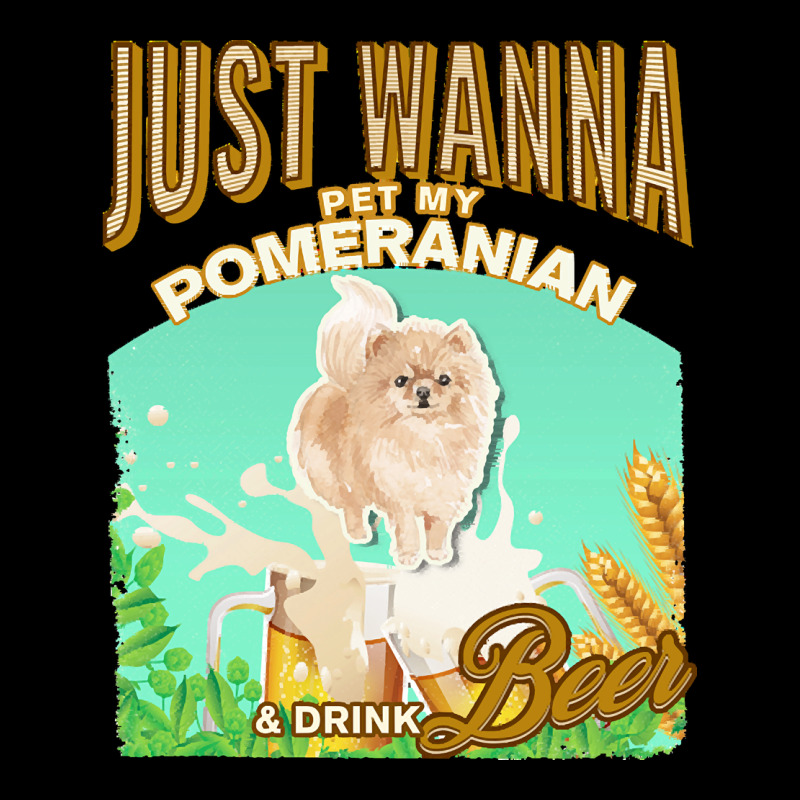 Pommeranian T  Shirt Dog Owner, Just Wanna Pet My Pommeranian & Drink Heavy Core Tee by linhVisuals | Teevron