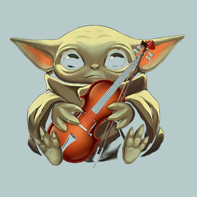 Baby Yoda Hug Violin [tb] Heavy Core Tee by linhVisuals | Teevron